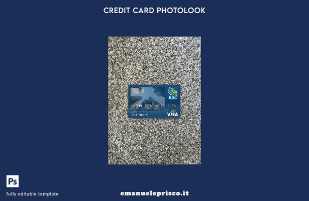 modello frontale photolook con carta di debito visto Canada Royal Bank (RBC) in 